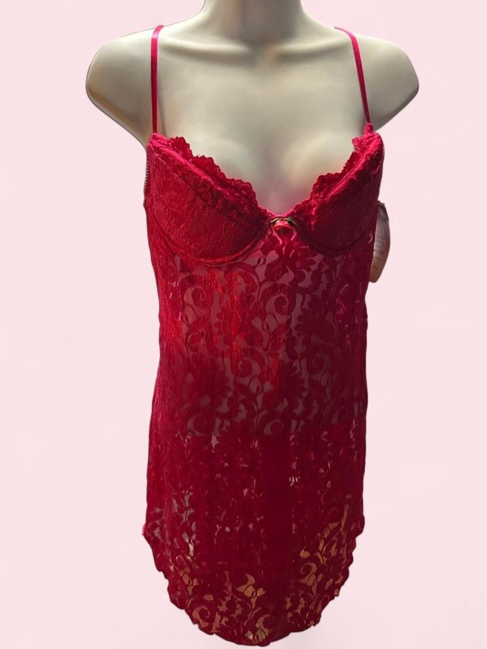 🩷Hot Pink Lace Chemise Nightdress - Women's Intimates🩷